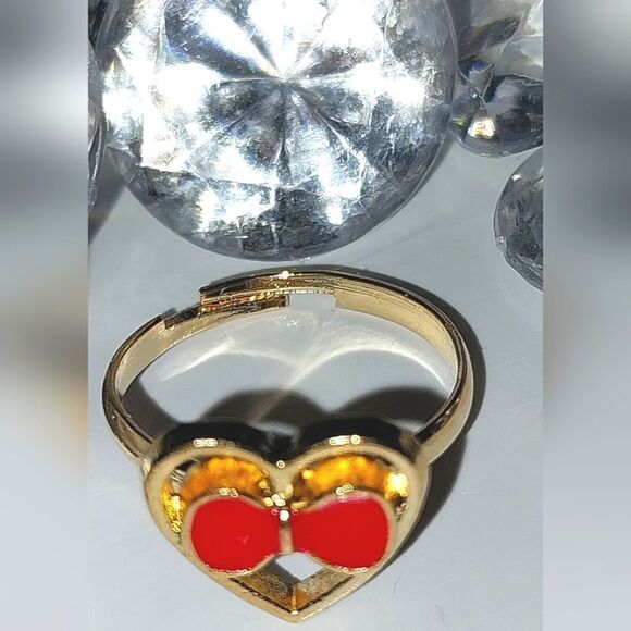 Super cute girls jeweled adjustable ring - Picture 2 of 4